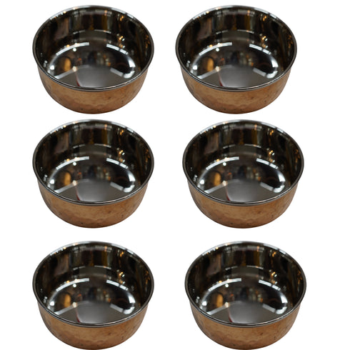 Steel Copper Hammered 121g Pack of 6