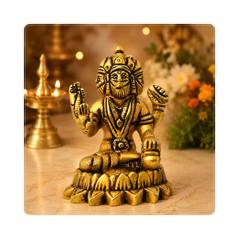 Brass Brahma Ji Statue 0.26Kg