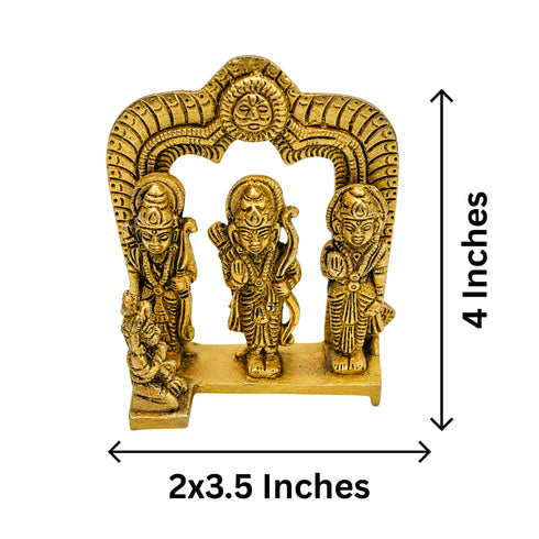 Brass Ram Darbar Idol with Frame 446g