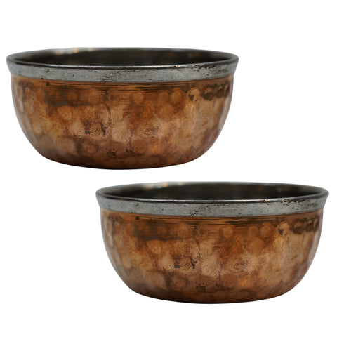 Handmade Steel Copper 87g Bowl Pack of 2