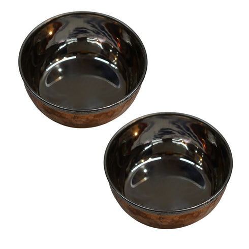 Handmade Steel Copper 87g Bowl Pack of 2