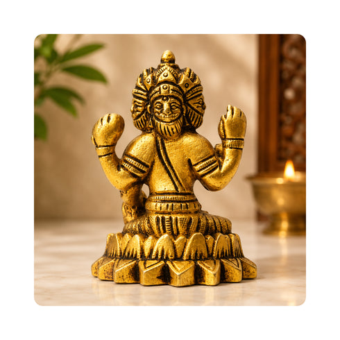 Brass Brahma Ji Statue 0.26Kg