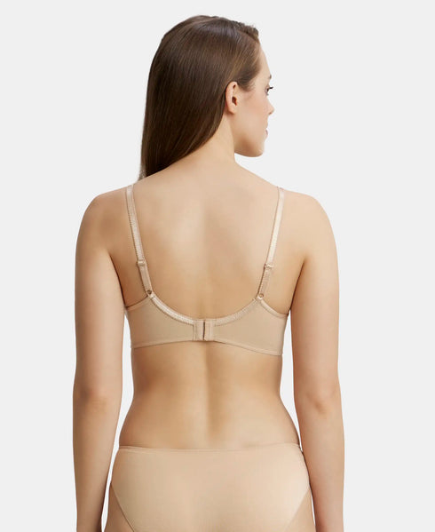 Jockey Wirefree Non Padded Cotton Stretch Medium Coverage Cross Over Everyday Bra - Skin