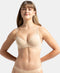 Jockey Under-Wired Padded Cotton Stretch Medium Coverage T-Shirt Bra with Detachable Straps - Light Skin