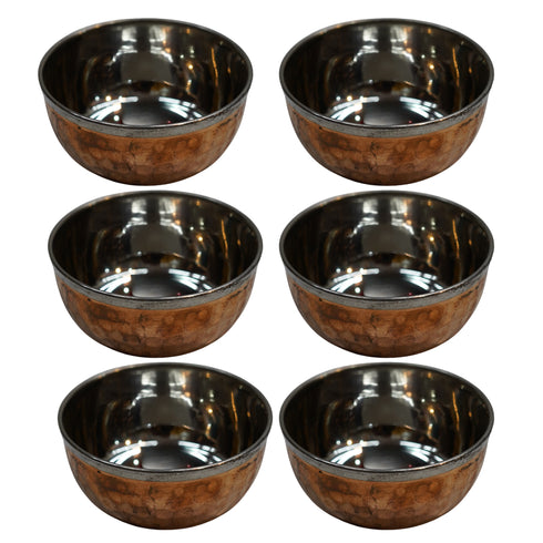 Handmade Steel Copper Bowl 87g Pack of 4