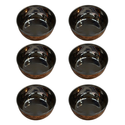 Handmade Steel Copper 87g Bowl Pack of 6