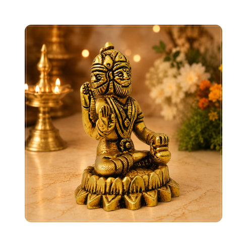 Brass Brahma Ji Statue 0.26Kg