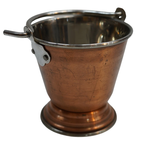 Steel Copper Hammered Bucket 187g Set 1