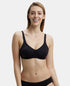 Jockey Pack of 2 Wirefree Non Padded Cotton Stretch Full Coverage Everyday Bra - Black & Skin