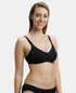 Jockey Pack of 2 Wirefree Non Padded Cotton Stretch Full Coverage Everyday Bra - Black & Skin