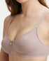 Jockey Wirefree Non Padded Cotton Stretch Full Coverage Everyday Bra with Contoured Shaper Panel and Adjustable Straps - Mocha
