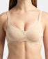 Jockey Pack of 2 Wirefree Non Padded Cotton Stretch Full Coverage Everyday Bra - Black & Skin