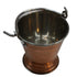 Steel Copper Hammered Bucket 187g Set 1