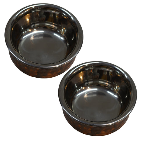 Steel Copper Serving Bowl 315g Pack of 2
