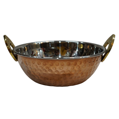 Hammered Steel Copper Kadhai 382g Set 1