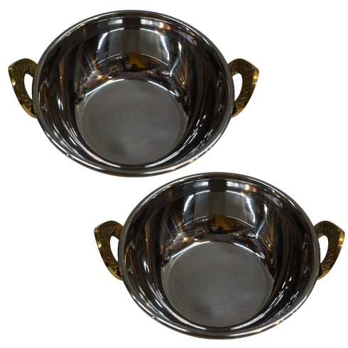 Hammered Design Steel Kadhai 382g Pack of 2