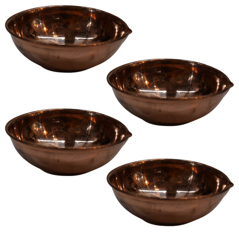 Copper Akhand Diya 63g Pack of 4