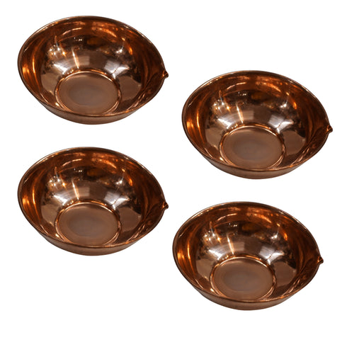 Copper Akhand Diya 63g Pack of 4