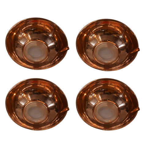 Copper Akhand Diya 63g Pack of 4