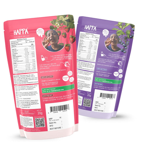 Happa Blueberry & Strawberry Greek Yogurt Melts