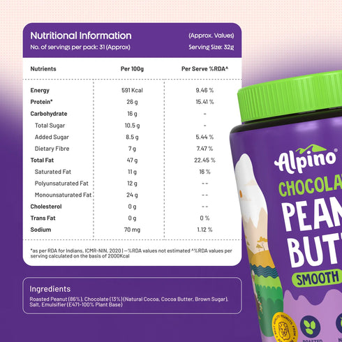 Alpino Chocolate Peanut Butter Smooth