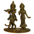 Brass Radha Krishna Idol with Peacock Design 1100g