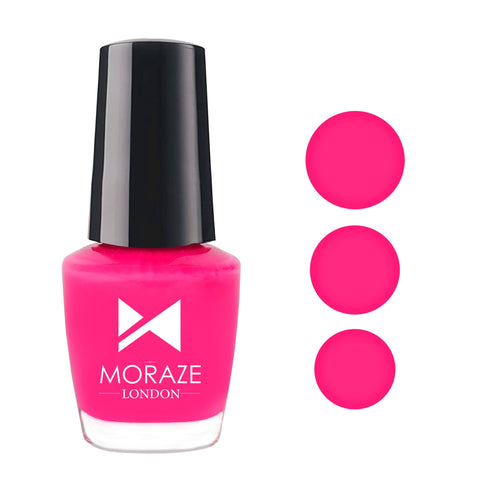 Moraze Cosmetics Neon Pack Of 6 Nail Polish With Top Coat