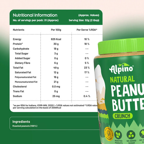 Alpino Natural Peanut Butter Crunch