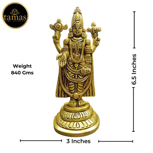 Tamas Brass Lord Venkateswara /Tirupati Balaji Statue/Idol