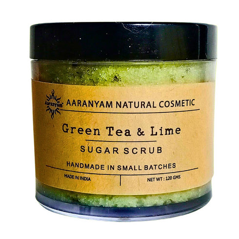 Aaranyam Green Tea and Lime Sugar Scrub For Face and Body