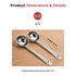 Vinod Stainless Steel Basting Serving Ladle Serving Spoon Karchi Set of 2 32 cm Highest Grade Stainless Steel Rust Free Dishwasher Safe No 5