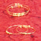 22 Carat Gold Baby Bangels With White Stone Beads 6.95g by Mahita Collections