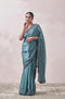 Mohey Teal Blue Stone Embellished Saree