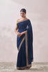 Mohey Teal Blue Patterned Saree