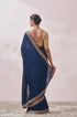 Mohey Teal Blue Patterned Saree