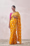 Mohey Mustard Yellow Self Design Saree