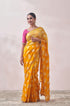 Mohey Mustard Yellow Self Design Saree