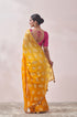 Mohey Mustard Yellow Self Design Saree