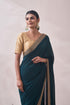 Mohey Teal Green Stone Border Saree