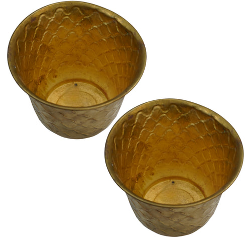 Pure Brass Planter Pot 644g Pack of 2