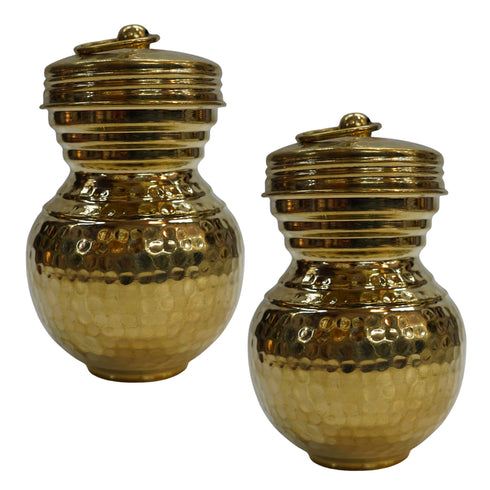 Brass Gangajali Kalash with Lid 335g Pack of 2