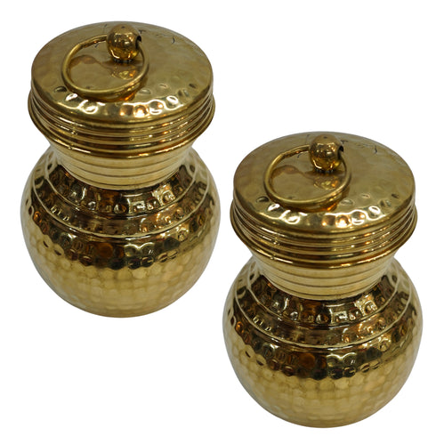Brass Gangajali Kalash with Lid 335g Pack of 2
