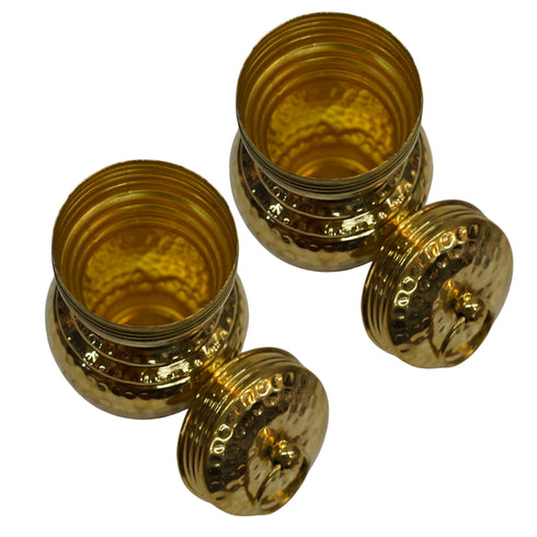 Brass Gangajali Kalash with Lid 335g Pack of 2