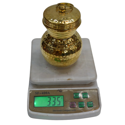 Brass Gangajali Kalash with Lid 335g Pack of 2