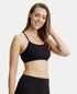 Jockey Cotton Stretch Multiway Styled Crop Top With Adjustable Straps and StayFresh Treatment - Black