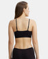 Jockey Super Combed Cotton Elastane Stretch Multiway Styled Crop Top | Black