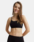 Jockey Cotton Stretch Multiway Styled Crop Top With Adjustable Straps and StayFresh Treatment - Black