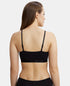 Jockey Cotton Stretch Multiway Styled Crop Top With Adjustable Straps and StayFresh Treatment - Black