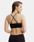 Jockey Cotton Stretch Multiway Styled Crop Top With Adjustable Straps and StayFresh Treatment - Black