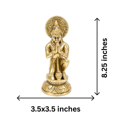 Brass Sitting Hanuman Idol 2000g